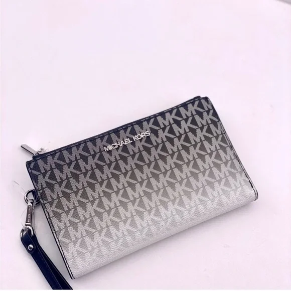 Michael Kors Jet Set Ombré DoubleZip 
Signature Wristlet Wallet Black - Picture 8 of 11